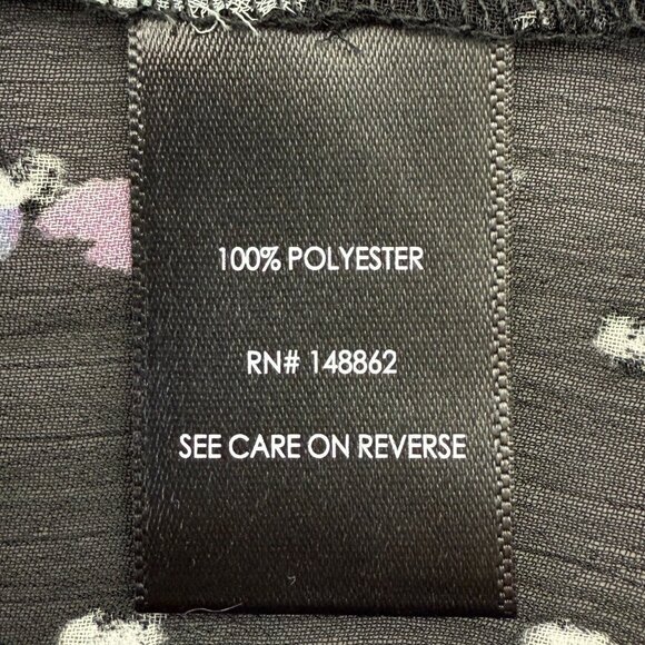 Torrid Ruffle Kimono Chiffon Clip Dot Women +2 Floral Black - Picture 7 of 10